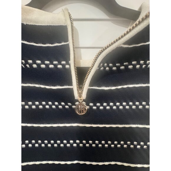 Tommy Hilfiger Womens Sleeveless Striped Sweater Dress Navy & White Size M - Picture 4 of 7